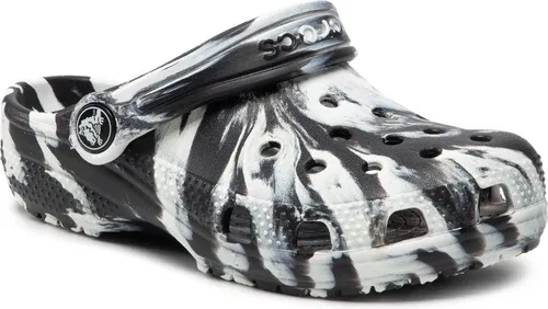 Šľapky Crocs - Classic Marbled Clog 207464 Black/White