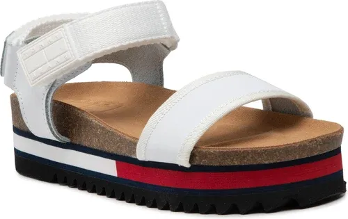 Sandále TOMMY JEANS - Flag Outsole Tommy Jeans Sandal EN0EN01806 White YBR