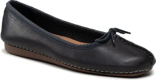 Baleríny CLARKS - Freckle Ice 203529324 Navy Leather