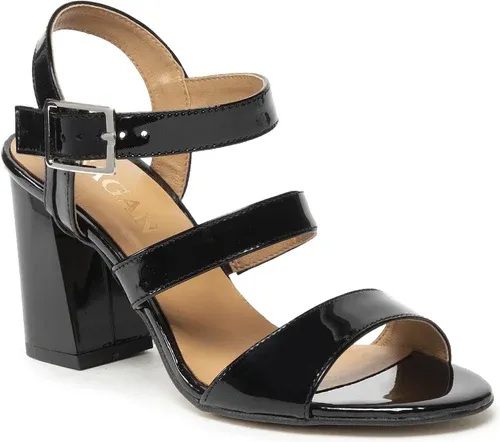 Sandále SAGAN - 4809 Czarny Lakier