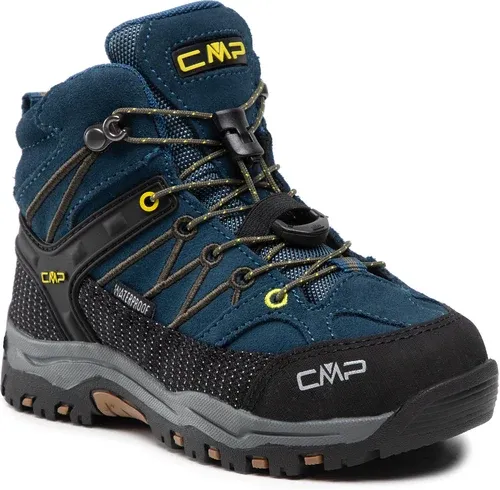 Trekingová obuv CMP - Kids Rigel Mid Trekking Shoe Wp 3Q12944 Blue Ink/Yellow 10MF Trekingová obuv CMP - Kids Rigel Mid Trekking Shoe Wp 3Q12944 Blue Ink/Yellow 10MF