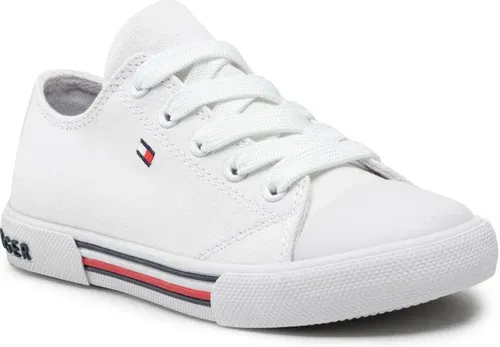 Plátenky Tommy Hilfiger - Low Cut Lace Up Sneaker T3X4-30692-0890 M White 100