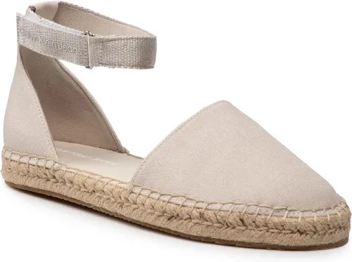 Espadrilky CALVIN KLEIN JEANS - Ankle Espadrilles YW0YW00578 Eggshell ACF