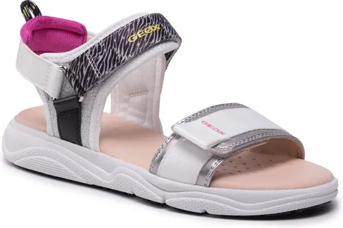 Sandále GEOX - J S.Deaphne G. C J25DUC 0NFZI C1Z1N S White/Lt Silver