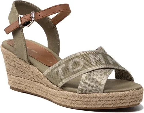 Espadrilky TOMMY HILFIGER - Tommy Webbing Low Wedge Sandal FW0FW06297 Woodridge GXR