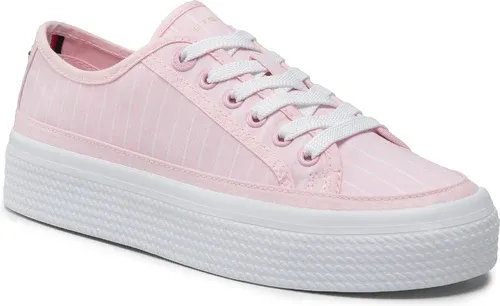 Sneakersy TOMMY HILFIGER - Essential Stripe Sneaker FW0FW06530 Pastel Pink TPD