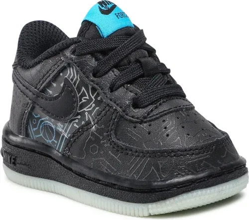 Topánky Nike - Force 1 DN1436 001 Black/Black/Lt Blue Fury