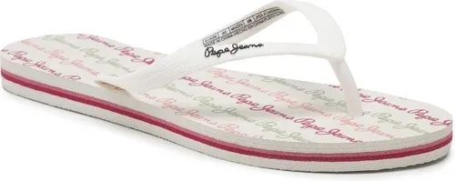 Žabky PEPE JEANS - Rake Log PLS70118 White 800