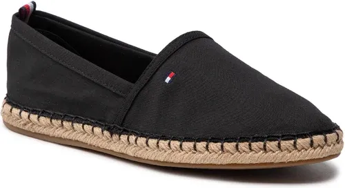 Espadrilky TOMMY HILFIGER - Basic Tommy Flat Espadrille FW0FW06497 Black BDS