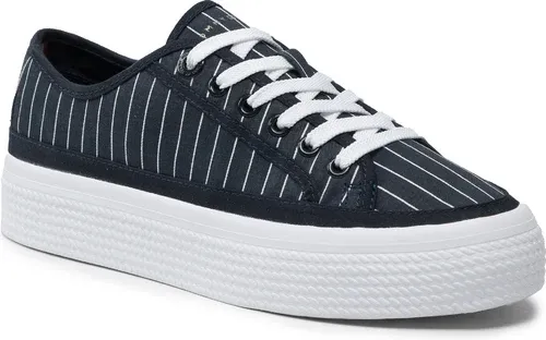 Sneakersy TOMMY HILFIGER - Essential Stripe Sneaker FW0FW06530 Desert Sky DW5