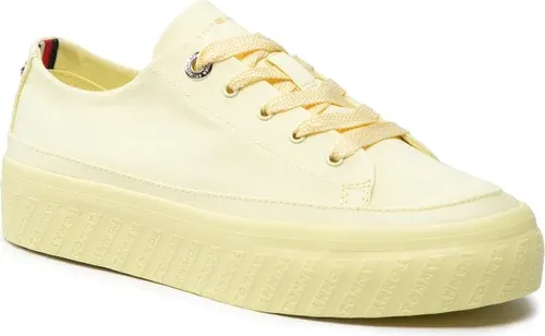 Sneakersy TOMMY HILFIGER - Monochromatic Vulc Sneaker FW0FW06460 Lemon Twist ZHF