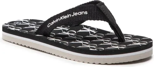 Žabky CALVIN KLEIN JEANS - Logo Print Flip Flop V3X8-80156-0058 M Black 999