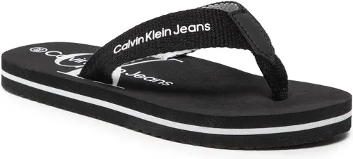 Žabky CALVIN KLEIN JEANS - Logo Print Flip Flop V3B8-80155-0058 M Black 999