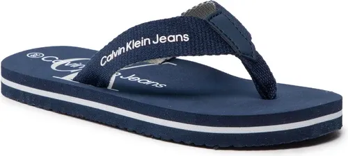 Žabky Calvin Klein Jeans - Logo Print Flip Flop V3B8-80155-0058 M Blue 800