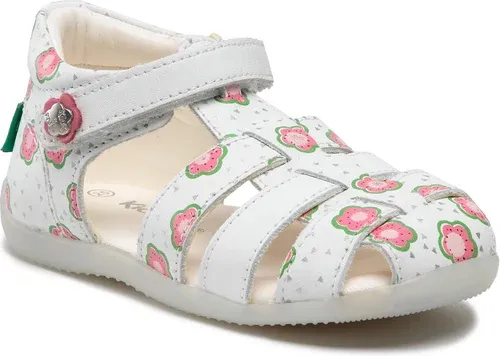Sandále KICKERS - Bigflo-2 895391-10 S Blanc Casse Flower 32