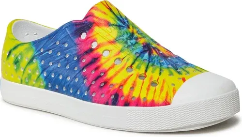 Plátenky Native - Jefferson Print 11100101-8994 Shell White/Shell White/Neon Multi Tie Dye