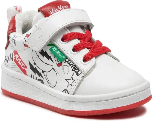 Sneakersy Kickers - Biskaros 895910-30 M Blanc Rouge Street 31
