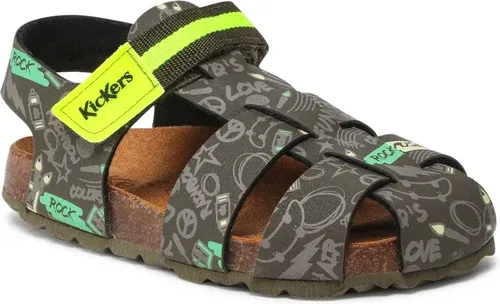 Sandále KICKERS - Sosummer 894900-30-201 S Kaki Jaune Imprimi