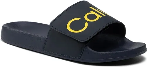 Šľapky CALVIN KLEIN JEANS - Pool Slide Adj HM0HM00454 Navy/Magnetic Yellow 0G9