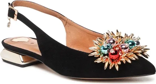 Sandále R.POLAŃSKI - 1488/L Czarny Zamsz