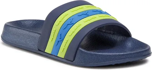 Šľapky KangaRoos - Kangaslide Kids 18556 000 4054 Dk Navy/Lime