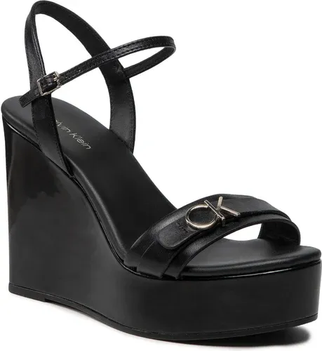 Sandále CALVIN KLEIN - Wedge Sndl 70 W Hdw HW0HW00698 Ck Black BAX