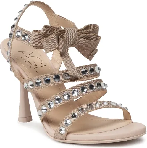 Sandále AGL - Cristal Sandal D669010PCKG085F643 Nude/Penny