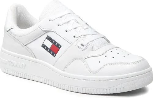 Sneakersy Tommy Jeans - Retro Basket EM0EM00955 White YBR