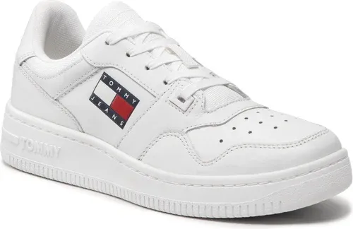 Sneakersy TOMMY JEANS - Tommy Jeans Retro Basket Wmn EN0EN01723 White YBR