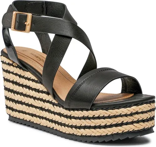 Espadrilky WRANGLER - Marbella Cross WL21640A Black 062