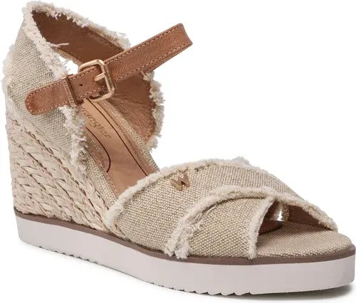 Espadrilky WRANGLER - Maiorca Cross WL21700A Ecru/Gold 924