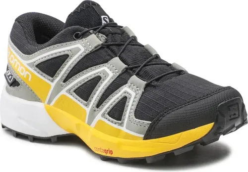 Topánky Salomon - Speedcross Cswp J 416285 09 M0 Black/Wrought Iron/Lemon