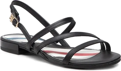 Sandále TOMMY HILFIGER - Strappy Flat Sandal FW0FW06480 Black BDS