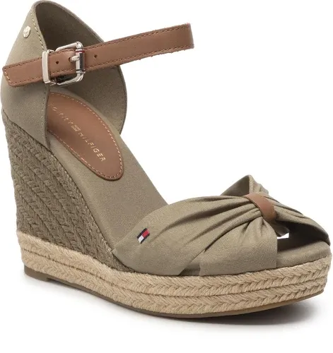 Espadrilky TOMMY HILFIGER - Basic Open Toe High Wedge FW0FW04784 Woodridge GXR