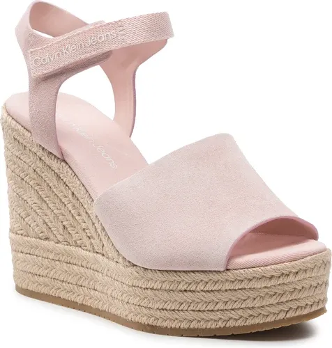 Espadrilky CALVIN KLEIN JEANS - Wedge Sandal Ankle Clip Su YW0YW00571 Pale Conch Shell TFT