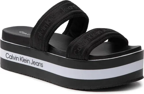 Šľapky CALVIN KLEIN JEANS - Flatform Sandal Twostraps YW0YW00561 Black BDS