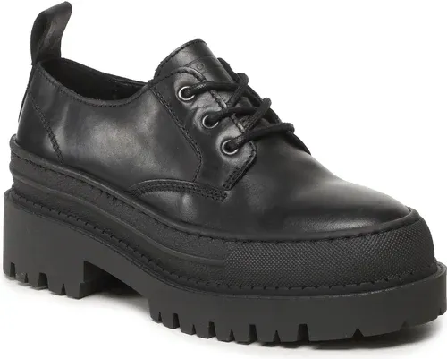 Poltopánky TOMMY JEANS - Foxing Leather Shoe EN0EN01905 Black BDS