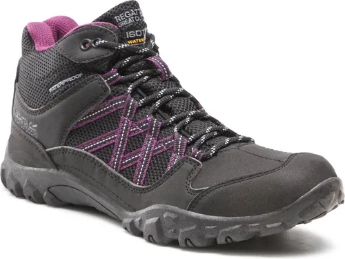 Trekingová obuv REGATTA - Lady Edgepoint Mid Wp RWF622 Black/Prune ABL Trekingová obuv REGATTA - Lady Edgepoint Mid Wp RWF622 Black/Prune ABL