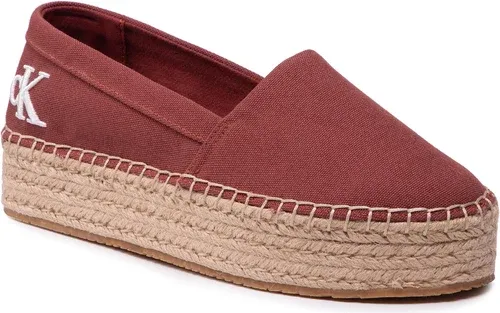 Espadrilky CALVIN KLEIN JEANS - Flatform Espadrille YW0YW00661 Terracotta Tile XLN