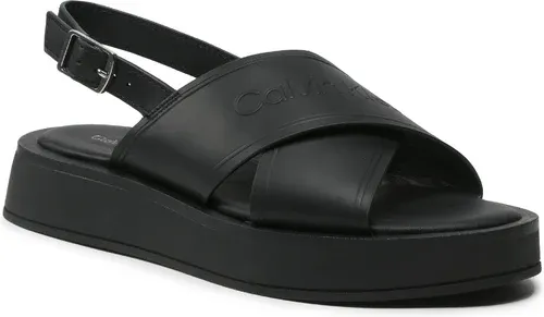Sandále CALVIN KLEIN - Flatform Sandal Hf HW0HW01139 Ck Black BAX