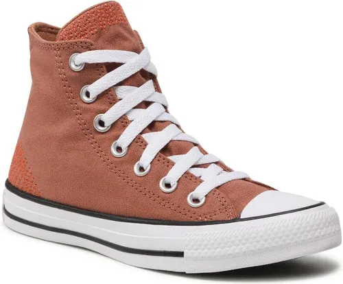 Tramky CONVERSE - Ctas Hi A00418C Mineral Clay/White