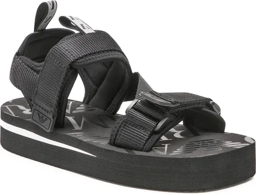 Sandále EMPORIO ARMANI - X4P113 XN170 K001 Black/Black Sandále EMPORIO ARMANI - X4P113 XN170 K001 Black/Black