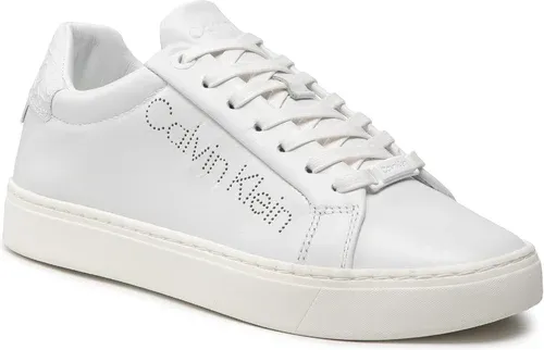 Sneakersy CALVIN KLEIN - Cupsole Lace Up Perf HW0HW00768 Triple White 0K4