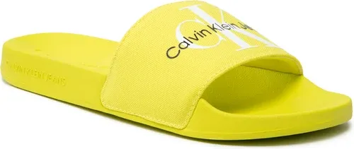 Šľapky CALVIN KLEIN JEANS - Slide Monogram Co YW0YW00103 Lemon Lime LRE