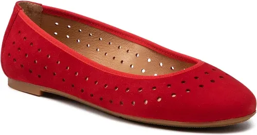 Baleríny R.POLAŃSKI - 1484 Czerwony Zamsz