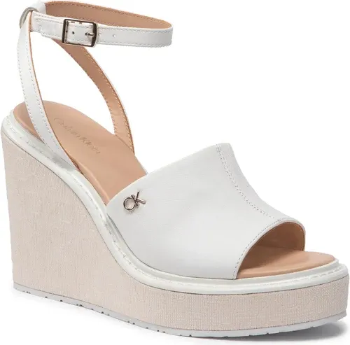 Sandále CALVIN KLEIN - Wedge 70 Arch Stit-Jq HW0HW01129 Neutral Mono 0K7