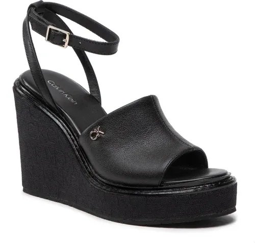 Sandále CALVIN KLEIN - Wedge 70 Arch Stit-Jq HW0HW01129 Ck Black BAX