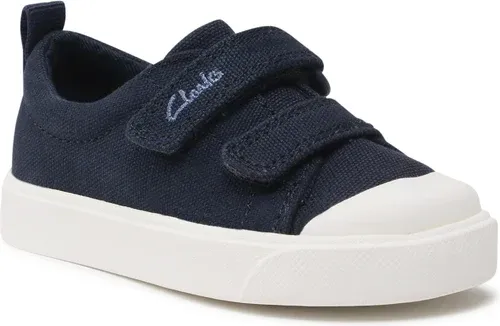 Plátenky Clarks - City Bright T 261490876 Navy Canvas