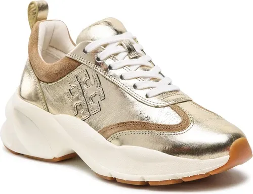 Sneakersy TORY BURCH - Good Luck Trainer 13526 Gold/Alce 700