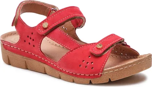 Sandále WALDI - 755 Czerwony Nubuk